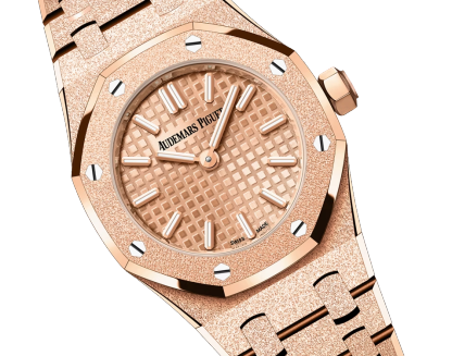Royal Oak Mini Frosted Gold Quartz Ref. 67630OR.GG.1312OR.01-C