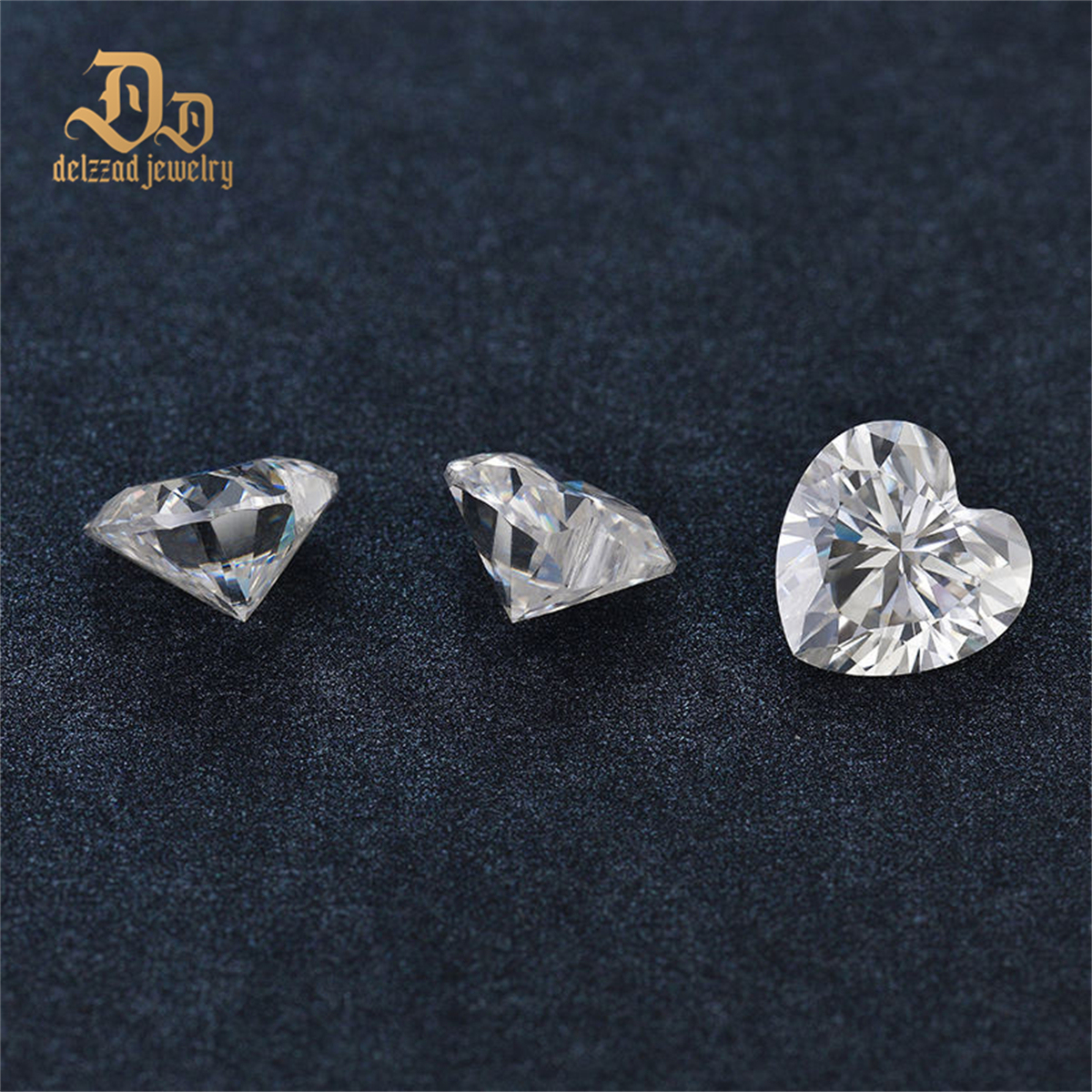 Large Sizes 1CT-4CT Heart Cut Loose Moissanite Colorless VVS1 Clarity Loose Gemstones Colorless Moissanite