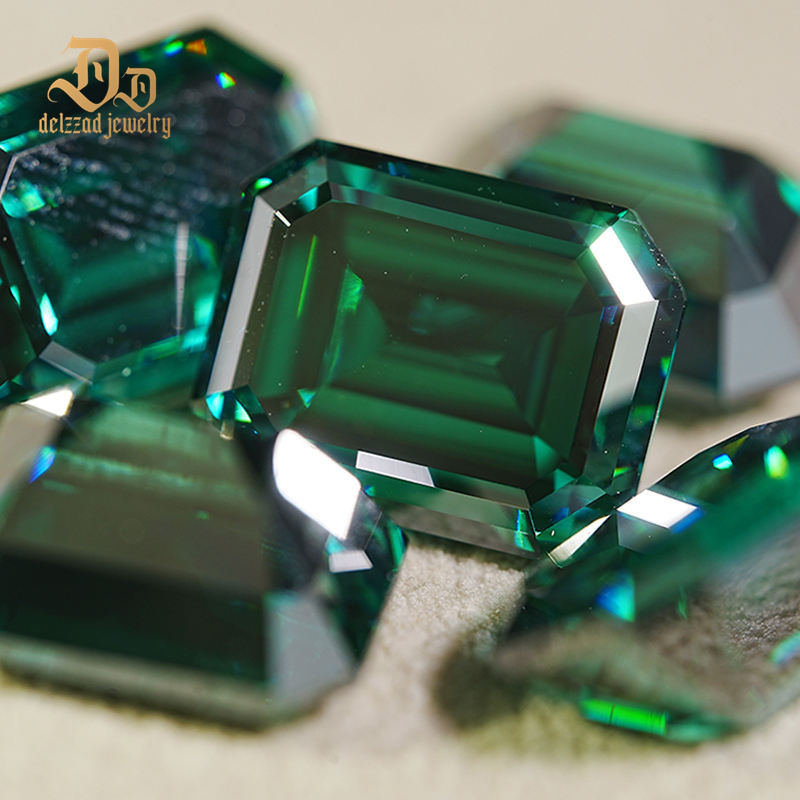 Moissanite Jewelry Hydrothermal Colombian Precious Emerald Cut Moissanite for Jewelry Making