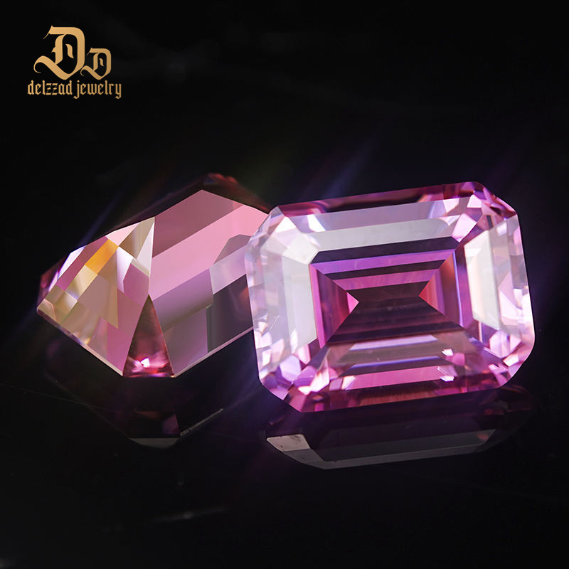 1.0ct Loose Emerald Gemstone High Quality DEF Pink VVS Moissanite Diamond for Jewelry Making