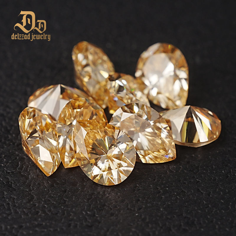 Vivid Yellow 7*11 mm Loose Moissanite Gemstone Factory Price Wholesale