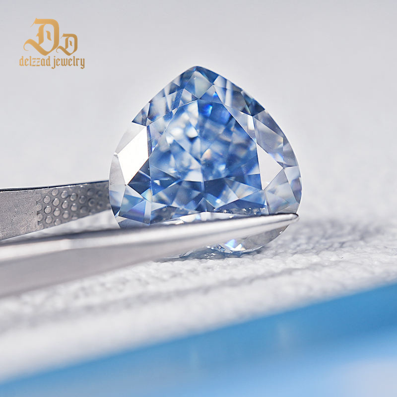High Quality Blue Heart Cut Lab Created Sapphire 10mm 9mm Moissanite Gemstones Excellent Loose Gemstones Jewelry 1ct
