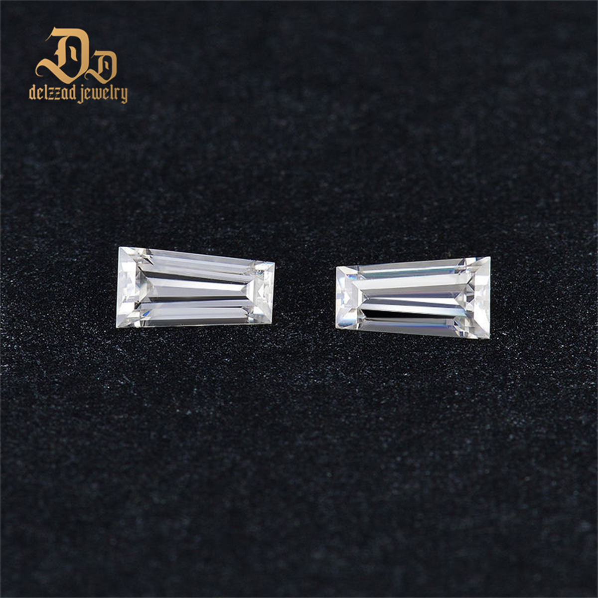 Unique Trapezoid Cut Super White Loose Gemstone Melee Moissanite Gemstone