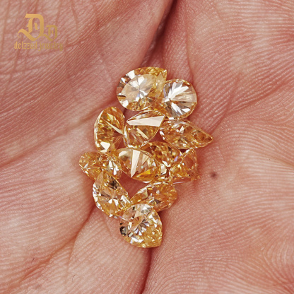 Vivid Yellow 7*11 mm Loose Moissanite Gemstone Factory Price Wholesale