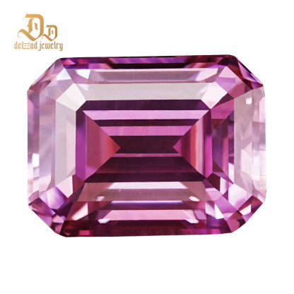 1.0ct Loose Emerald Gemstone High Quality DEF Pink VVS Moissanite Diamond for Jewelry Making