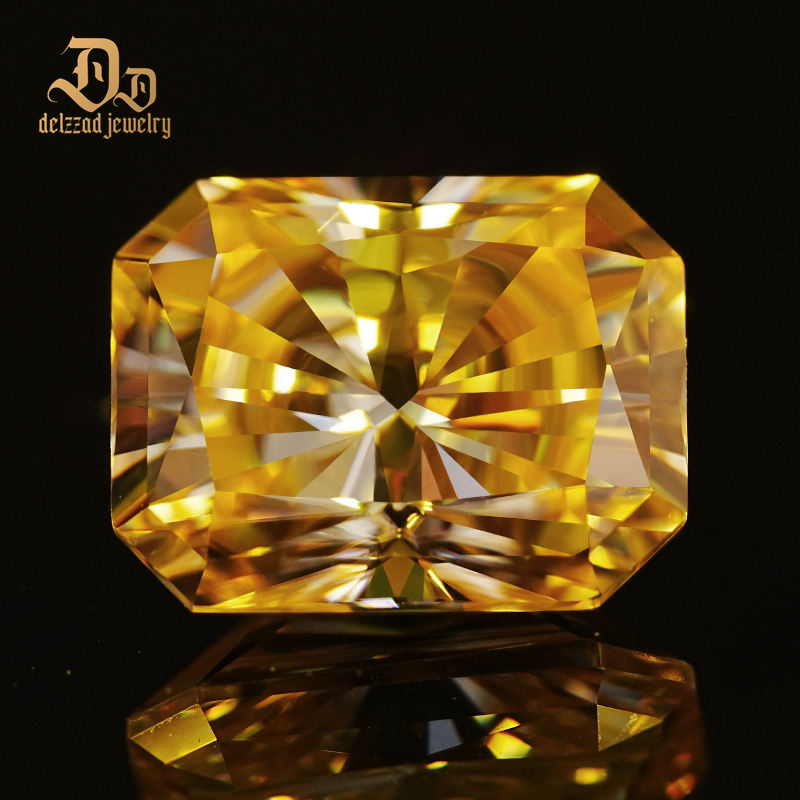  Yellow Radiant Cut Jewelry Making Stones Natural Yellow Moissanite Diamond Per Price Loose