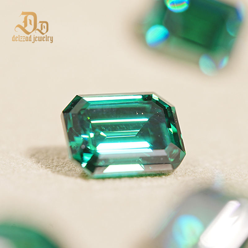 Moissanite Jewelry Hydrothermal Colombian Precious Emerald Cut Moissanite for Jewelry Making