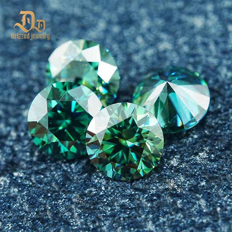 Top Quality Moissanite Diamond Moissanite Price Diamond Loose Round/emerald Cut Green Color Moissanite