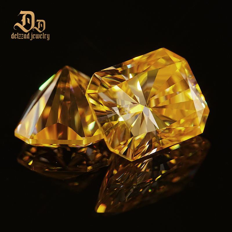  Yellow Radiant Cut Jewelry Making Stones Natural Yellow Moissanite Diamond Per Price Loose