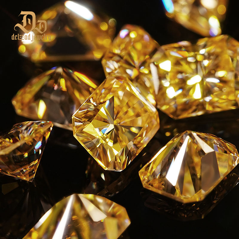  Yellow Radiant Cut Jewelry Making Stones Natural Yellow Moissanite Diamond Per Price Loose