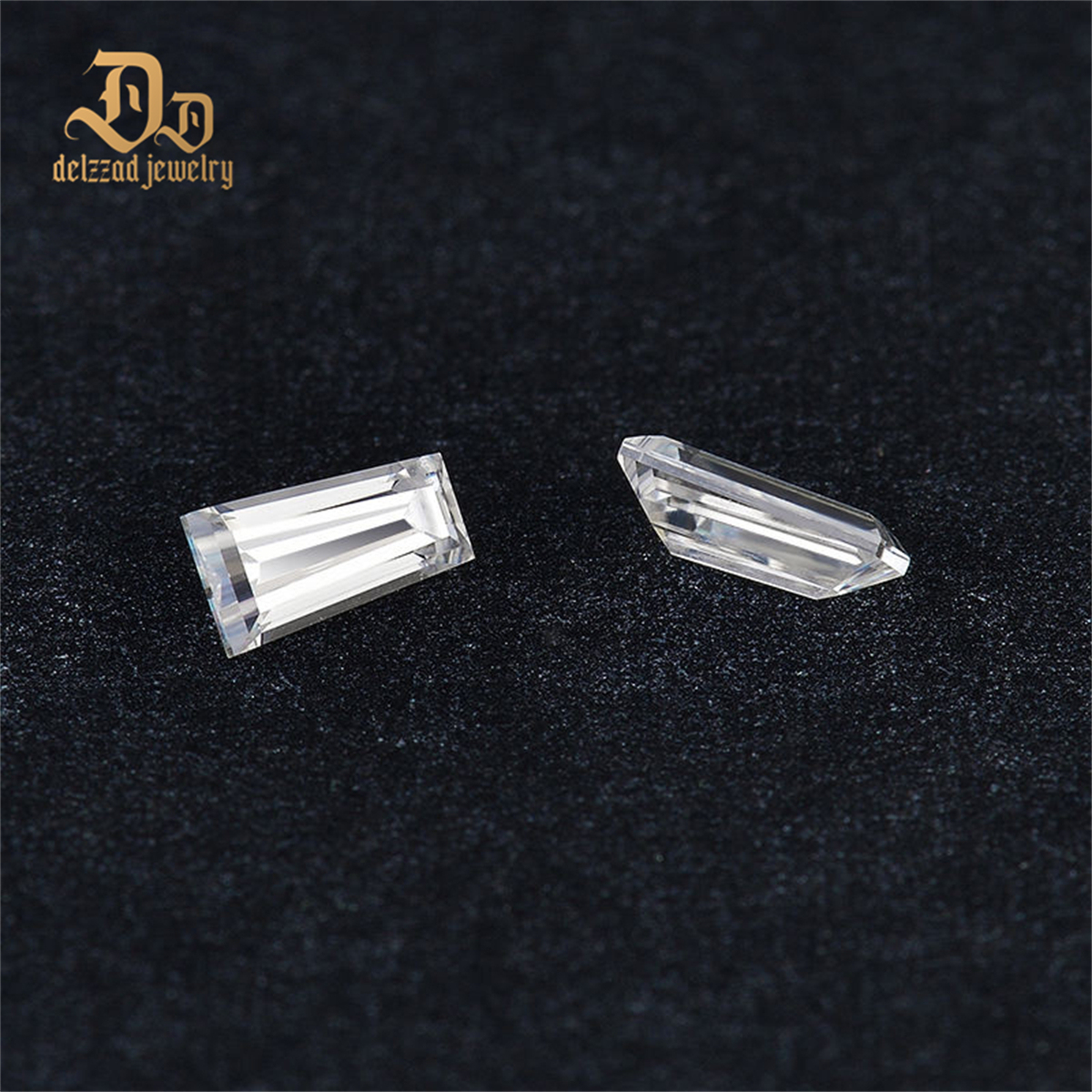 Unique Trapezoid Cut Super White Loose Gemstone Melee Moissanite Gemstone