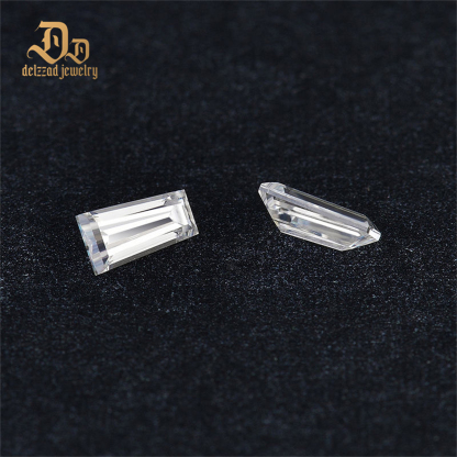 Unique Trapezoid Cut Super White Loose Gemstone Melee Moissanite Gemstone
