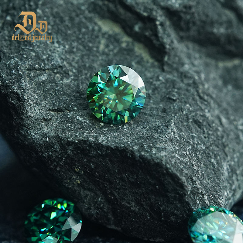Top Quality Moissanite Diamond Moissanite Price Diamond Loose Round/emerald Cut Green Color Moissanite