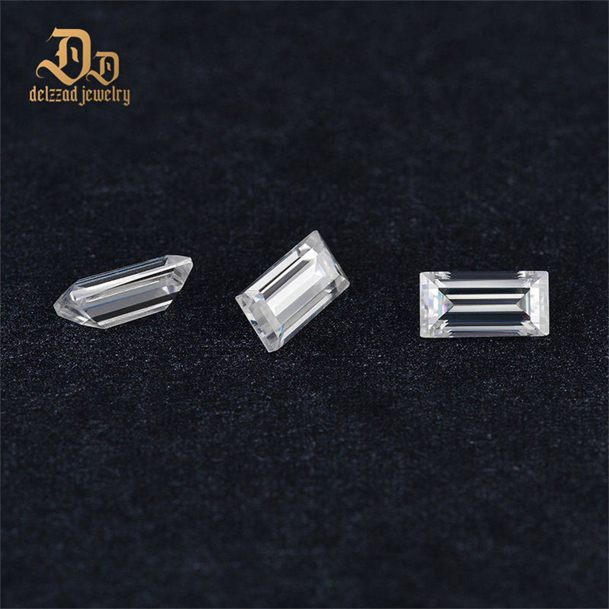 White D Color Baguette Cut Synthetic Diamond 3X5 mm Loose Moissanite Gemstone Colorless 3X5 Mm Moissanite
