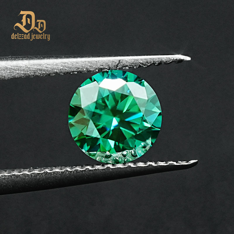 Top Quality Moissanite Diamond Moissanite Price Diamond Loose Round/emerald Cut Green Color Moissanite