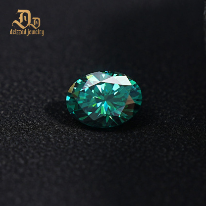 Jewelry DIY Moissanite Ring Earring Loose Gemstone Green Oval Cut Diamond Wholesale Price Per VVS Loose Moissanite Diamond