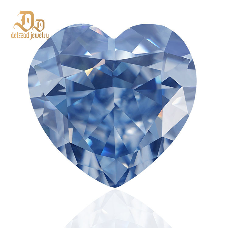 High Quality Blue Heart Cut Lab Created Sapphire 10mm 9mm Moissanite Gemstones Excellent Loose Gemstones Jewelry 1ct