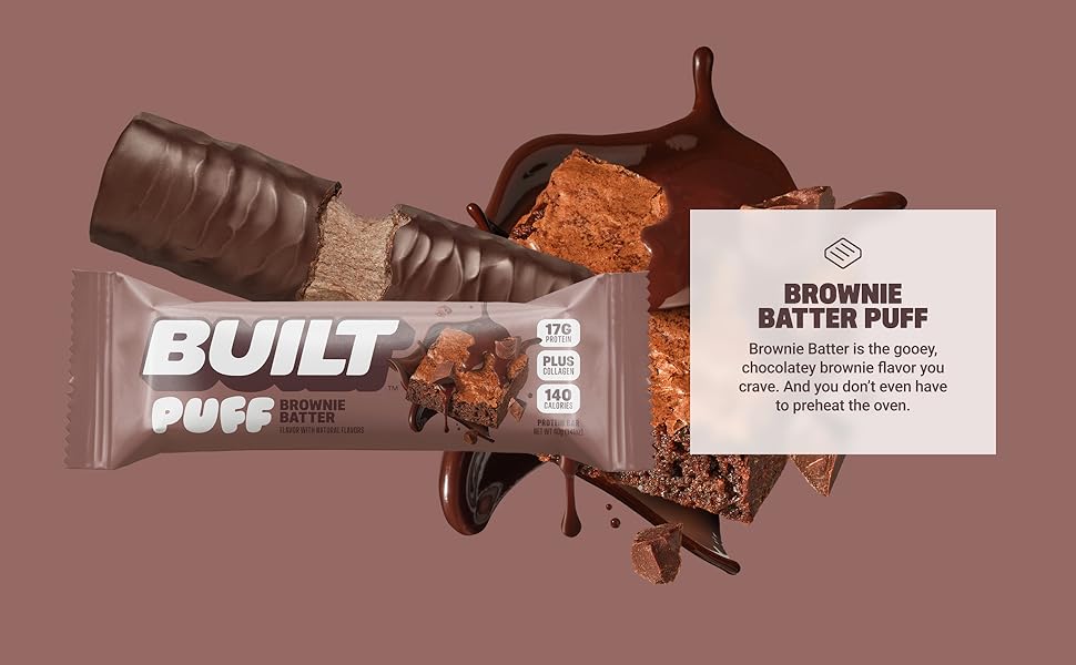 Protein Bar by BUILT flavored Brownie Batter