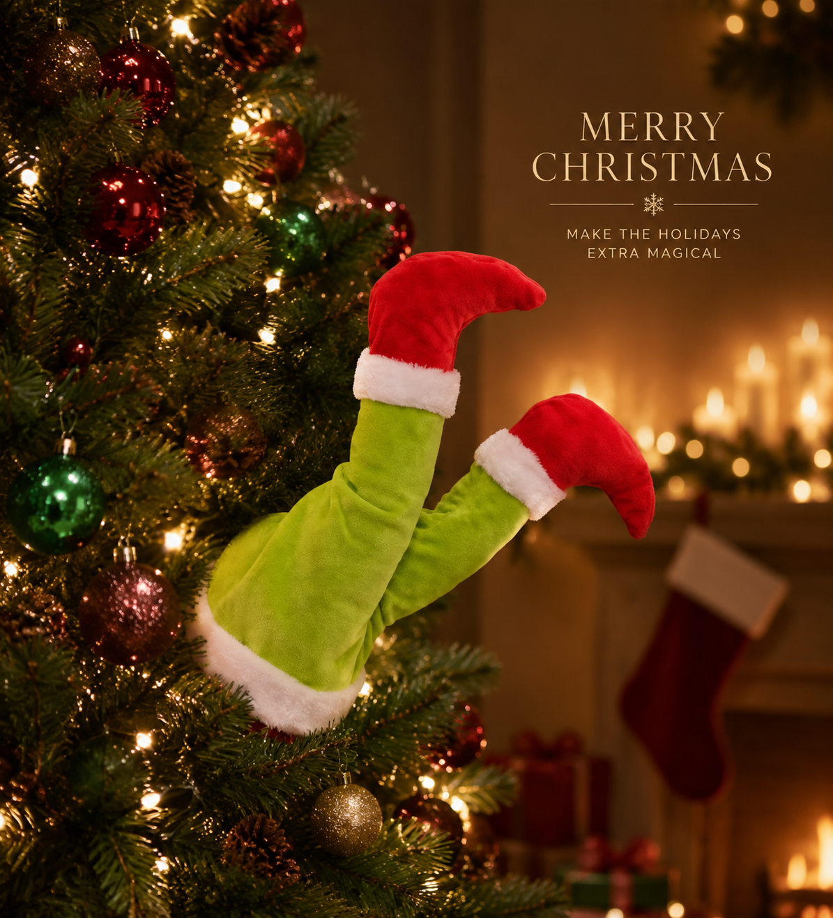 🎁 Merry Legs Christmas Tree Decor ✨