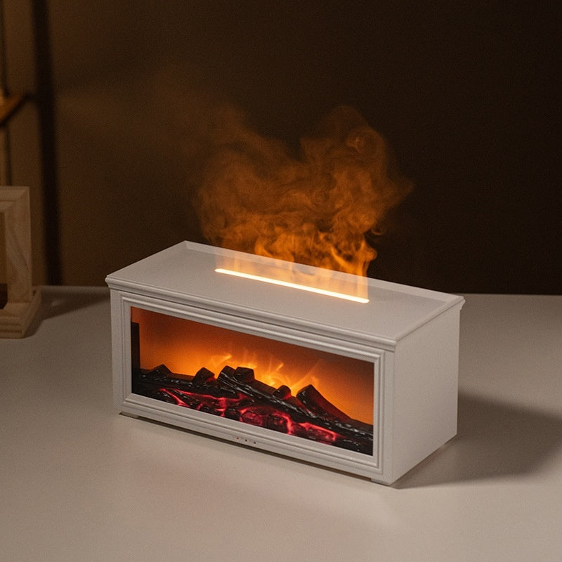 🔥Fireplace Effect Diffuser 🎄 | Christmas Cozy Home Decor, Simulated Flame Aroma Humidifier