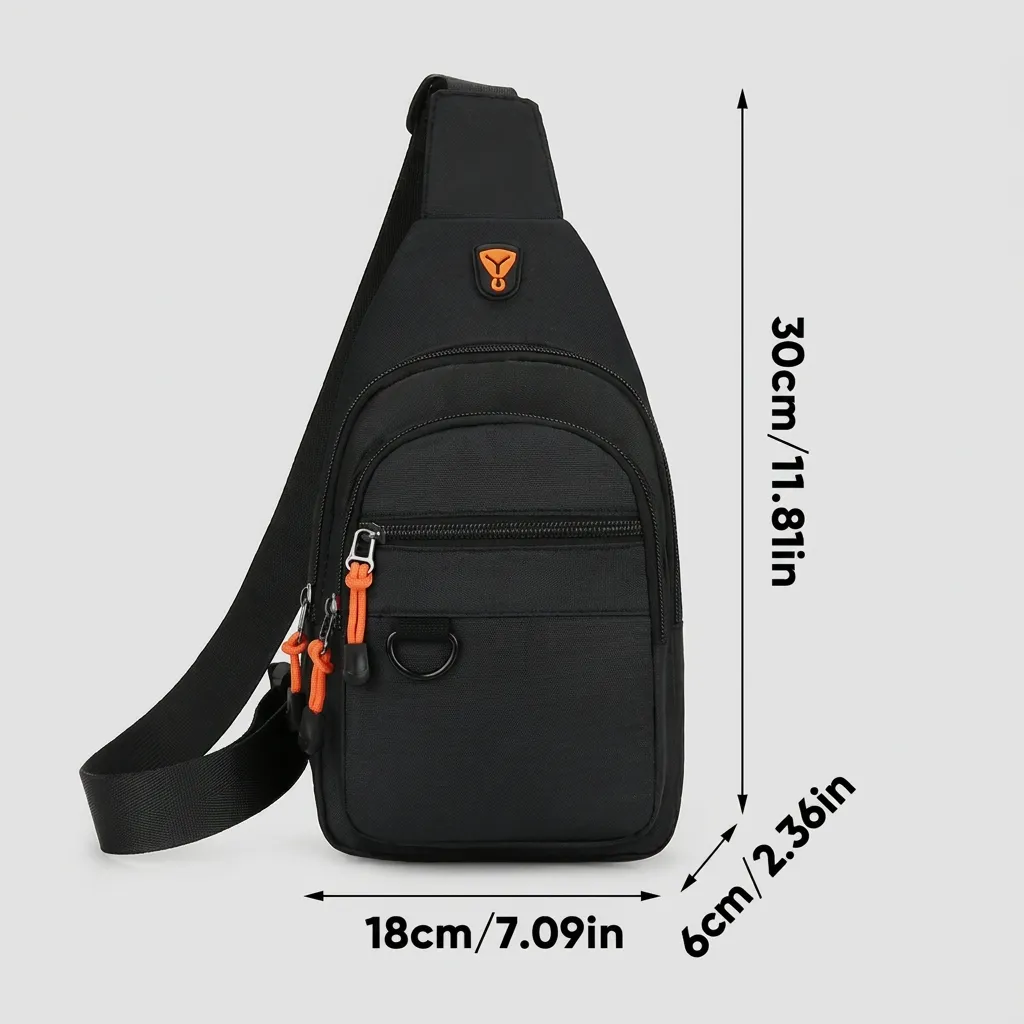 Multipurpose Sling Crossbody Bag, Lightweight Travel Hiking Daypack Casual Chest Fanny Pack L0H1