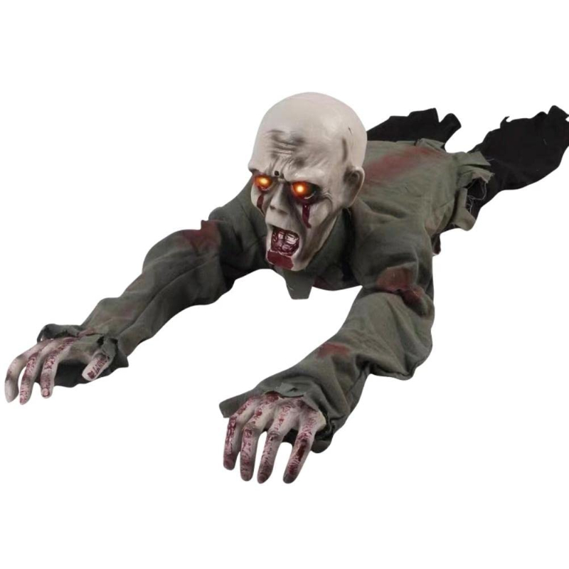 🔥Hot Selling Sound Activated Crawling Zombie Animatronic | Bestseller Halloween Decor, Limited Time Offer for Haunted House Escape Room