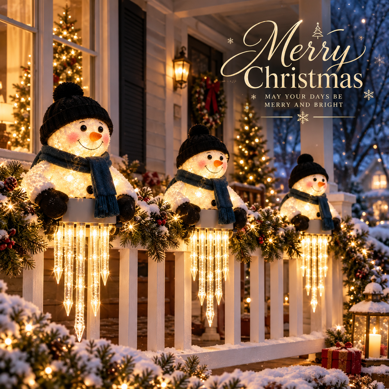 ⛄ Today 49% OFF ✨  WinterGlow Snowman Icicle Light Decor