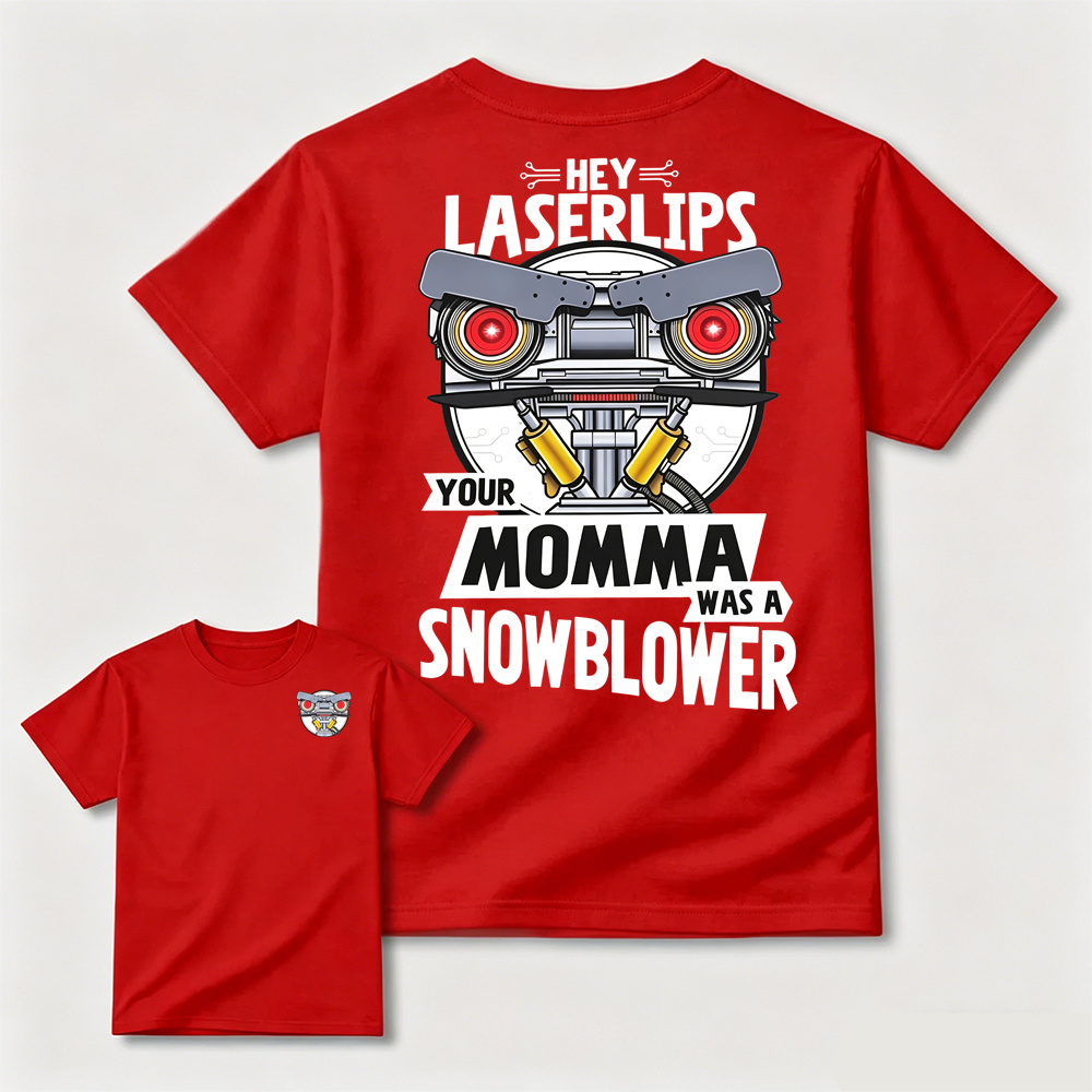 Vintage Robot Your Momma Was A Snowblower Humor Tee	