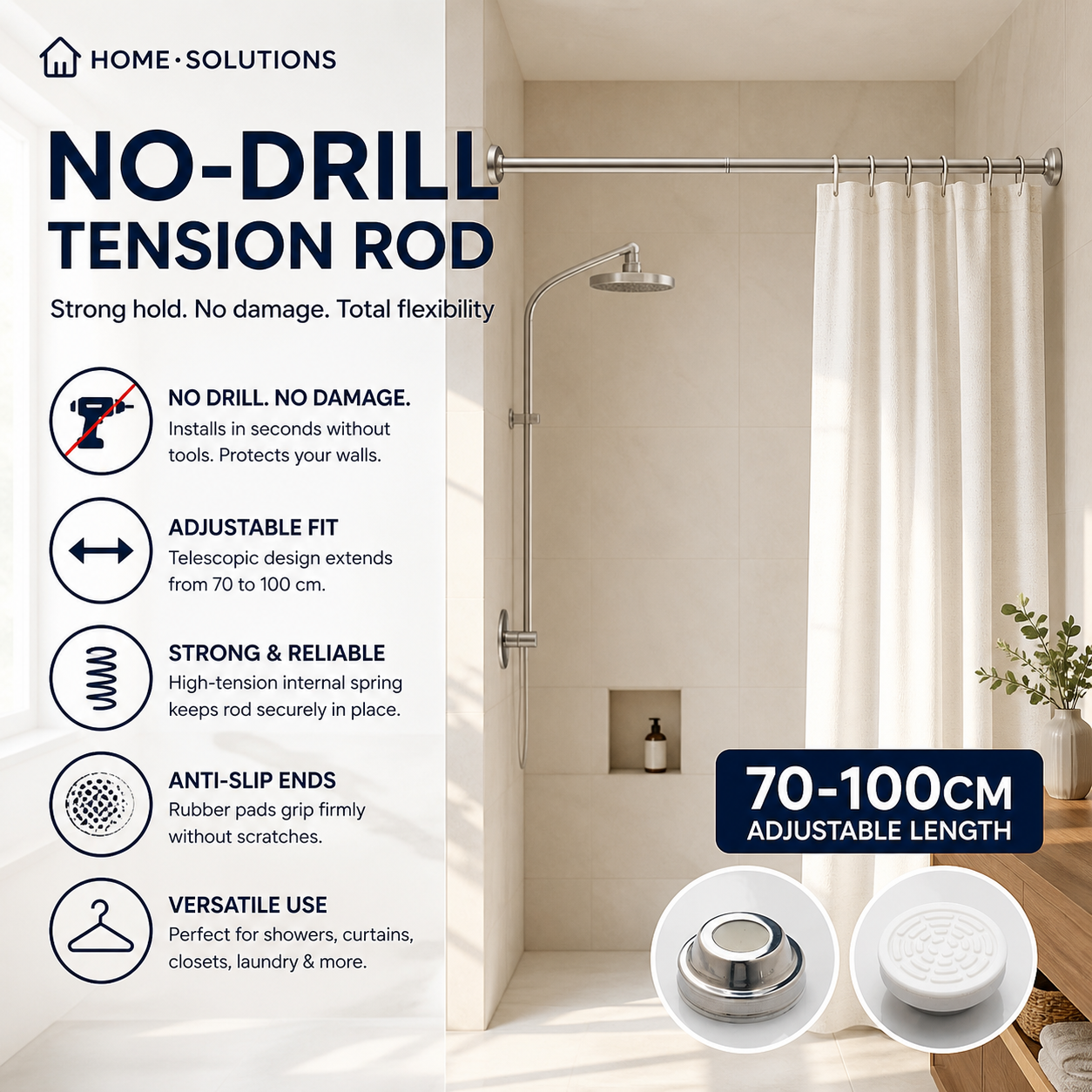 High-tension internal spring for sturdy hold