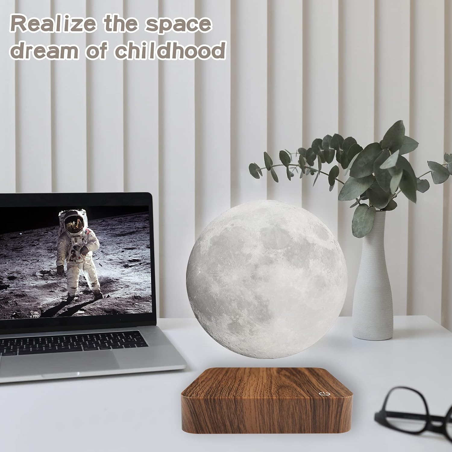 Floating Levitating Moon Lamp｜3 Colors Auto Spin Magnetic Moon Night Light Decor & Gift