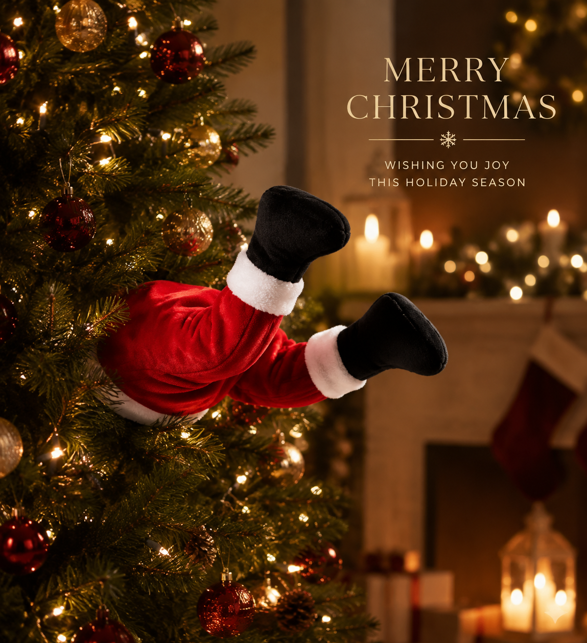 🎁 Merry Legs Christmas Tree Decor ✨