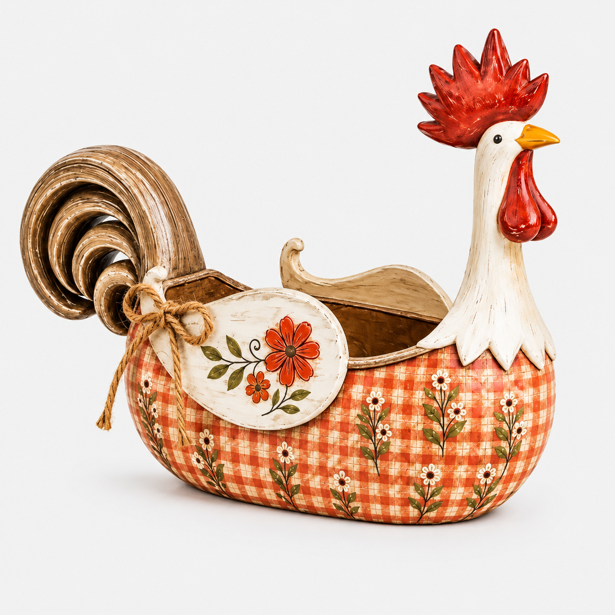 🐓 Farmhouse Rooster Storage Basket
