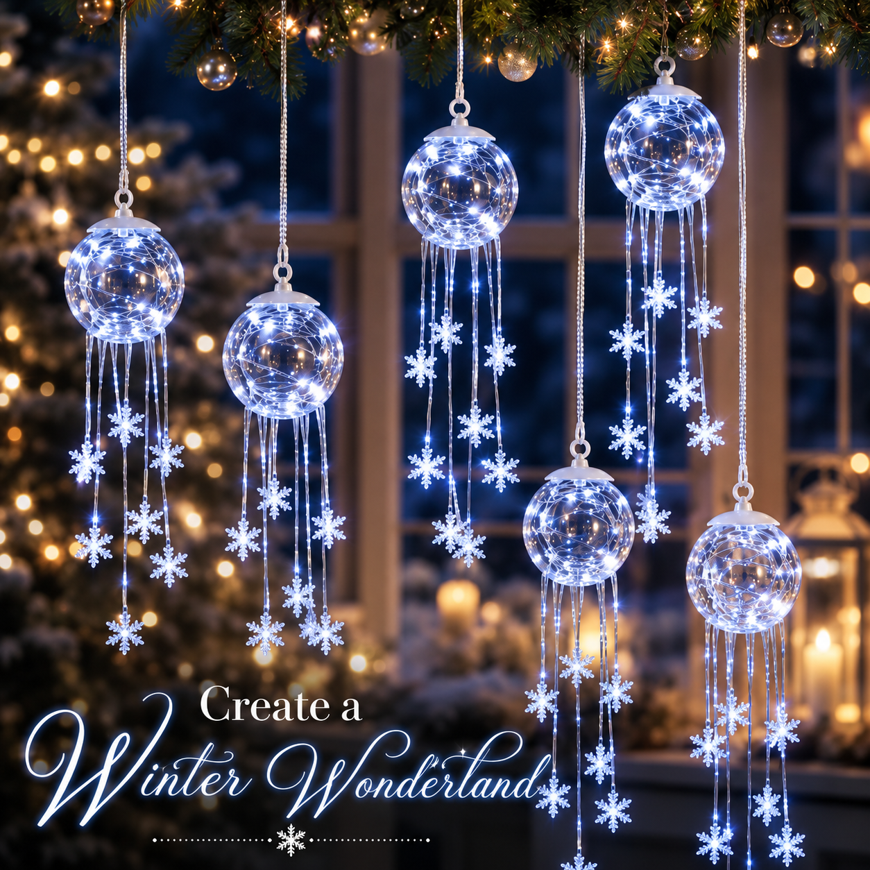❄️⛄️Winter Magic Snowflake – LED Hanging Christmas Ornament❄️