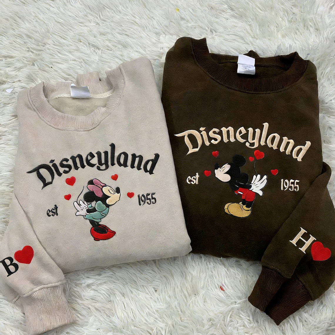 Embroidered Matching Couple Sweatshirt Valentines Day Gift Anniversary Gift