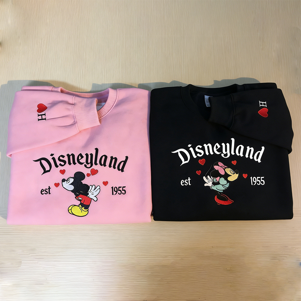 Embroidered Matching Couple Sweatshirt Valentines Day Gift Anniversary Gift