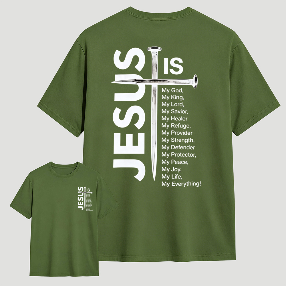 Jesus Is My Everything Nail Cross Christian Faith Graphic T-Shirt