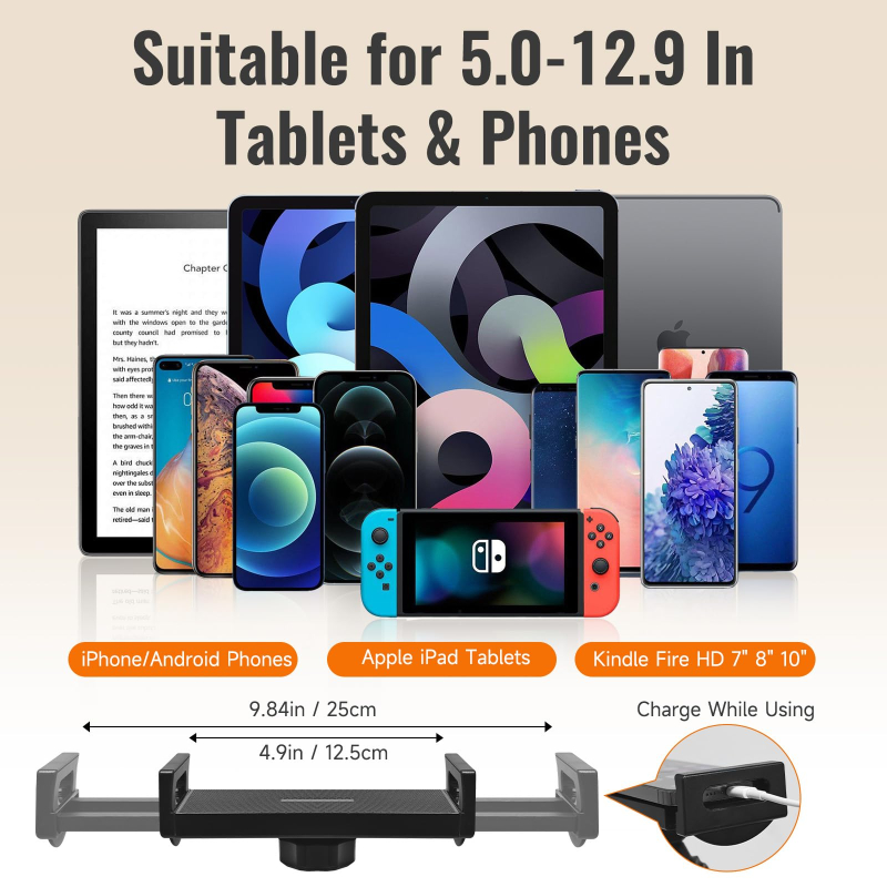 🔥Best Sellers Overhead Bed Phone Tablet Holder | Lazy Long Arm Cell Phone Mount for Bed