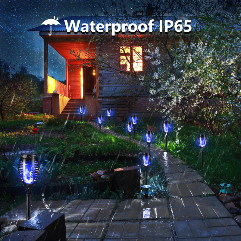 Halloween Outdoor Solar Flickering Flame Torch Lights Waterproof Garden Yard Pathway Decor	SKAZ018