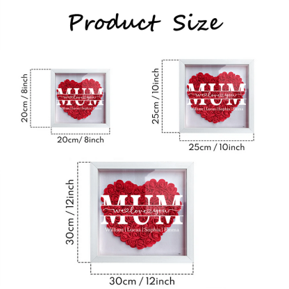 Mom We Love You - Personalized Flower Shadow Box Mother's Day Gift