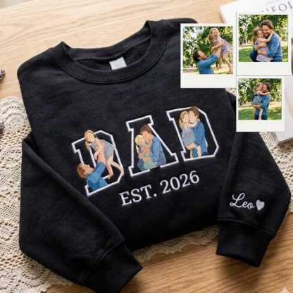 Custom Family Embroidered Sweatshirt – Personalized Mother’s Day Gift for Mom & Dad