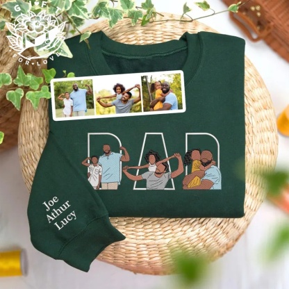 Custom Family Embroidered Sweatshirt – Personalized Mother’s Day Gift for Mom & Dad