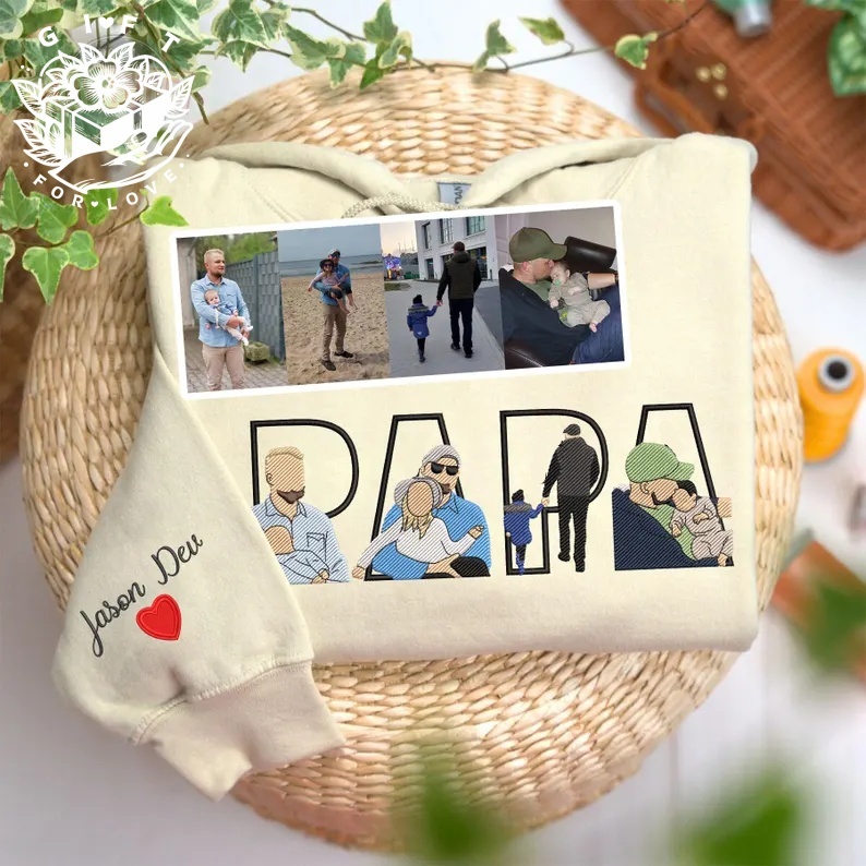 Custom Family Embroidered Sweatshirt – Personalized Mother’s Day Gift for Mom & Dad