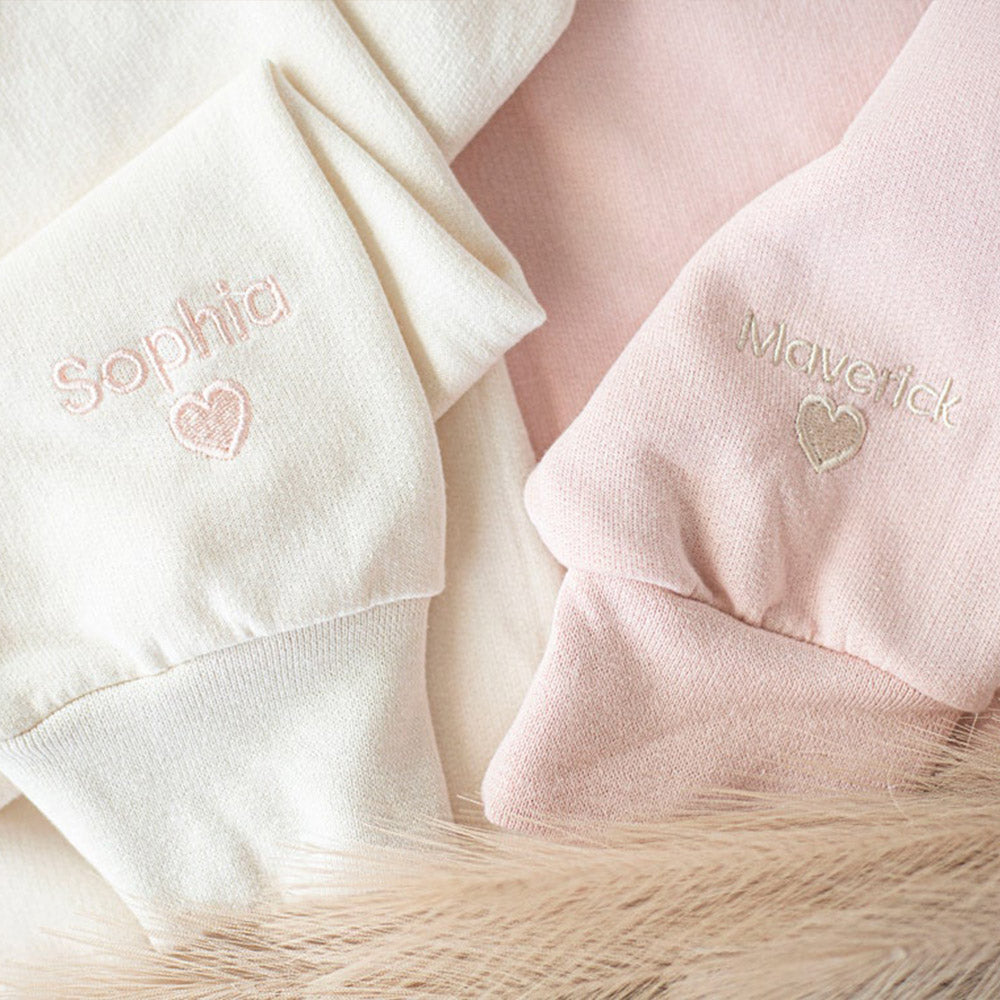 Custom Embroidered Mama Sweatshirt with Kids Names on Sleeve Mother's Day Gift