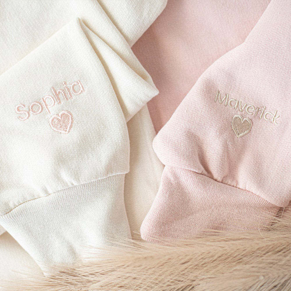 Custom Embroidered Mama Sweatshirt with Kids Names on Sleeve Mother's Day Gift