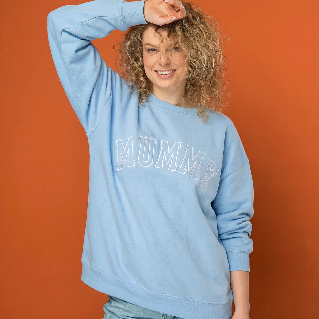Custom Embroidered Mama EST Sweatshirt Hoodie with Kids Names on Sleeve Mother's Day Gift for Mom Grandma