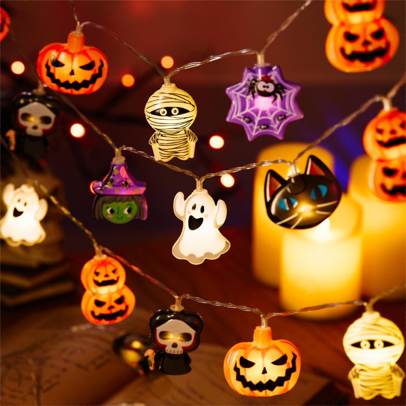 🔥Bestseller Set | Pre-Halloween Discount🎃 | 👻1 Set 10FT Halloween LED String Lights | Timer & 8 Modes