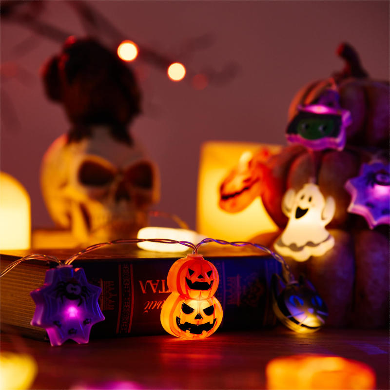 🔥Bestseller Set | Pre-Halloween Discount🎃 | 👻1 Set 10FT Halloween LED String Lights | Timer & 8 Modes