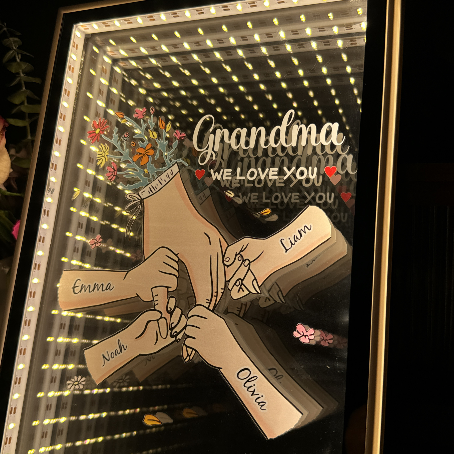 Personalized Mom We Love You Starry Mirror Light Box Mother's Day Gift