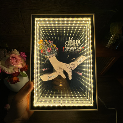 Personalized Mom We Love You Starry Mirror Light Box Mother's Day Gift