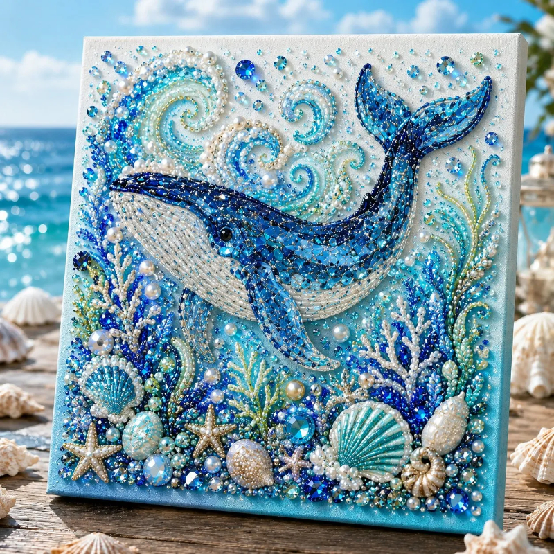 🔥 Last Day 50% OFF - 🌊✨ Ocean Theme Pearl Art DIY Kit – Relaxing DIY Craft to Create Stunning Coastal Artwork